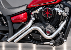 Curburner Exhaust Ground Pounder Chrome Stryker